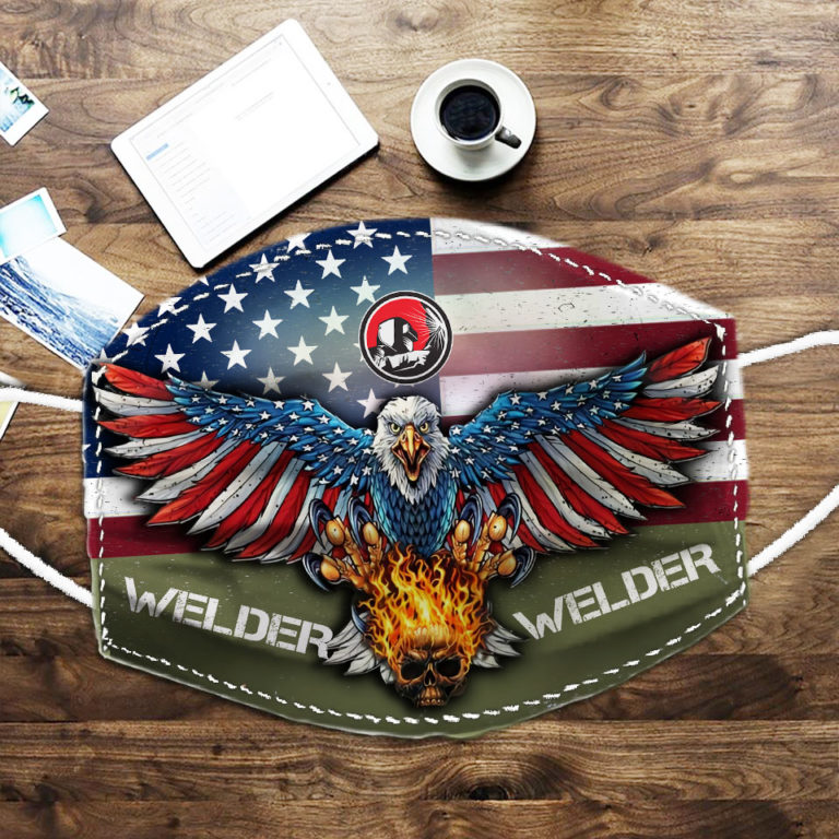 Bald Eagle Skull Welder PM2.5 Filter Face Mask