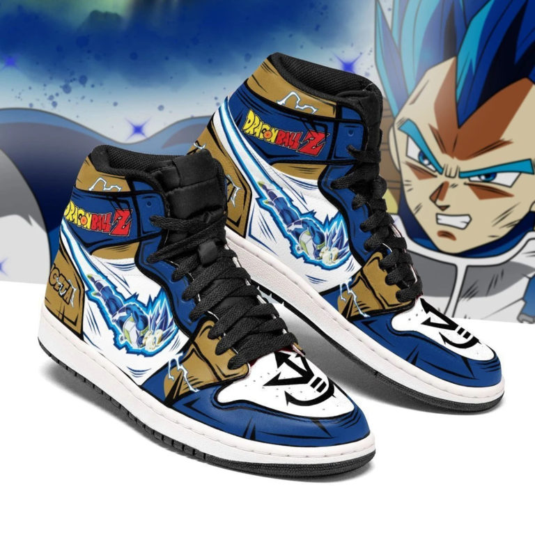 Dragonball Vegeta Blue Air Jordan 1 High Sneakers