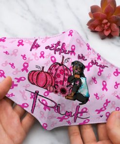 Breast Cancer – Rottweiler In October Wear Pink Face Mask + Filter Breast Cancer – Rottweiler In October Wear Pink Face Mask + Filter