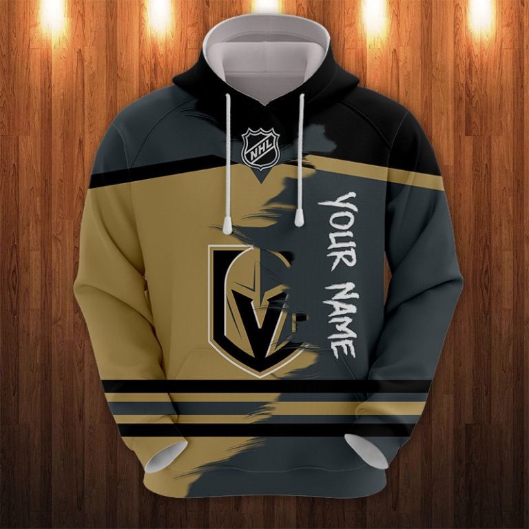 Personalized Name and Number Vegas Golden Knights Full Print Hoodie, T Shirt