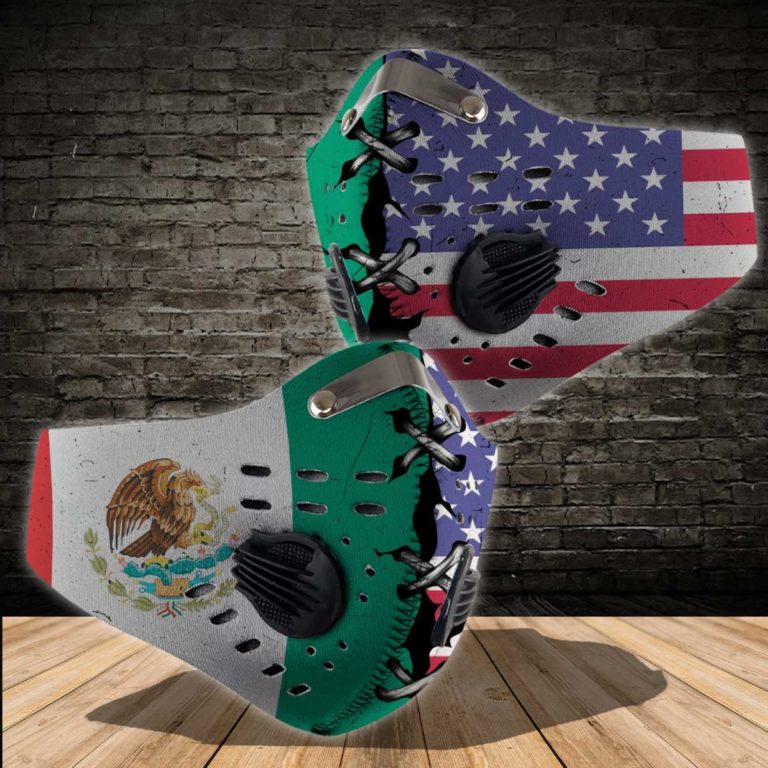 Mexico and US Flag N95 Filter Face Mask