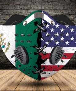 Mexico and US Flag N95 Filter Face Mask Mexico and US Flag N95 Filter Face Mask