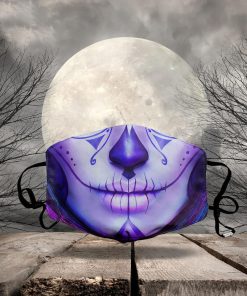 Halloween Day Of The Dead Sugar Skull Lady Face Mask + Filter