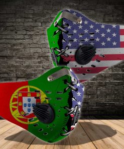 Portugal and US Flag N95 Filter Face Mask Portugal and US Flag N95 Filter Face Mask