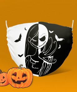Halloween Jack and Sally Fusion PM2.5 Filter Face Mask