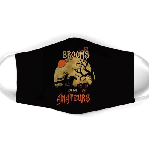 Halloween Brooms are for Amateurs Riding Horse Face Mask + PM2.5 Filter RobinPlaceFabrics