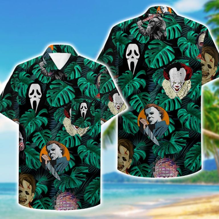 Horror Movies Killer Characters Hawaiian Shirt – Button Up T Shirt