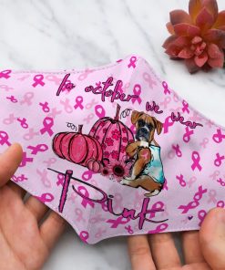 Breast Cancer Awareness – Boxer In October Wear Pink Face Mask + Filter Breast Cancer Awareness – Boxer In October Wear Pink Face Mask + Filter