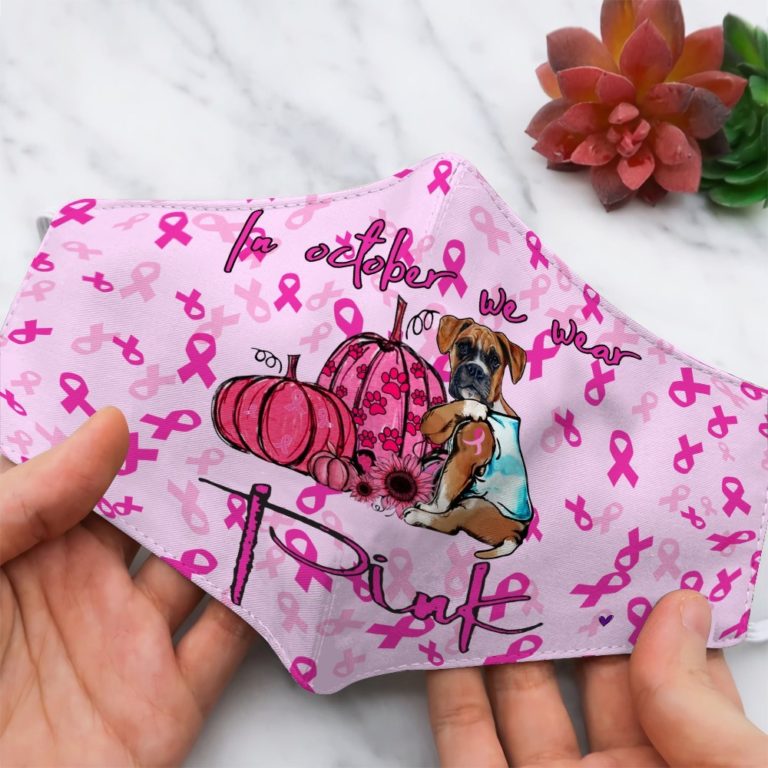 Breast Cancer Awareness – Boxer In October Wear Pink Face Mask + Filter