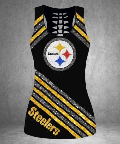 Pittsburgh Steelers Leggings and Hollow Out Tank Top Pittsburgh Steelers Leggings and Hollow Out Tank Top