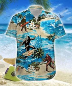 Bigfoot Surfing Hawaiian Shirt Bigfoot Surfing Hawaiian Shirt