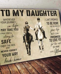 Horse Riding Mom To My Daughter Promise To Love You Poster & Canvas