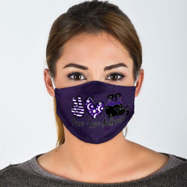 Peace Love Halloween Face Mask + PM2.5 Filter