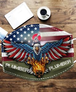 Bald Eagle Skull Plumber PM2.5 Filter Face Mask