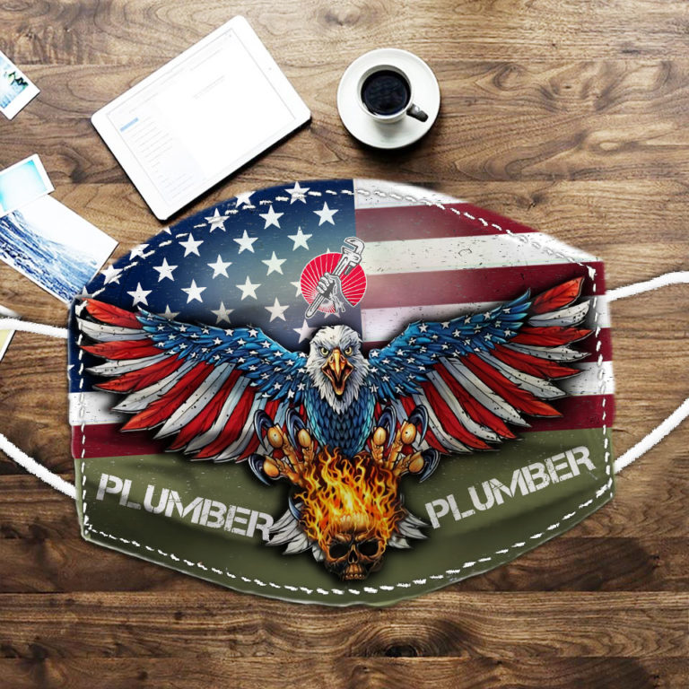 Bald Eagle Skull Plumber PM2.5 Filter Face Mask