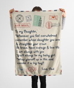 Vintage Envelope Letter Dad To My Daughter Fleece Blanket Vintage Envelope Letter Dad To My Daughter Fleece Blanket