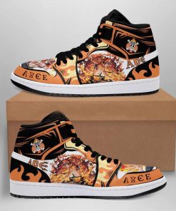One Piece Portgas D. Ace Air Jordan 1 High Sneakers One Piece Portgas D. Ace Air Jordan 1 High Sneakers