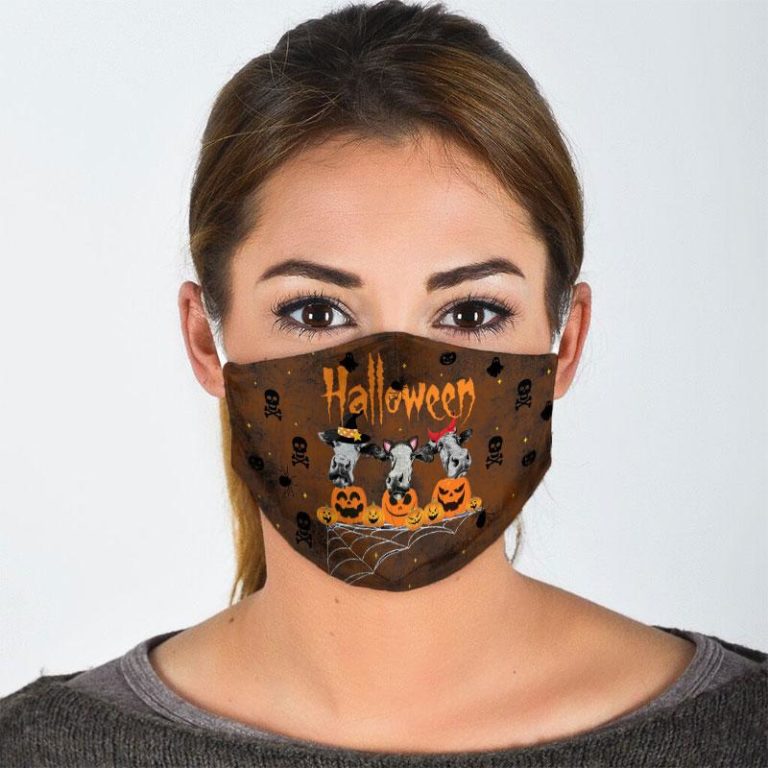 Halloween Cow Pumpkin Face Mask + PM2.5 Filter