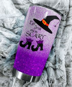 Personalized Name Witch Eat Drink And Be Scary Tumbler