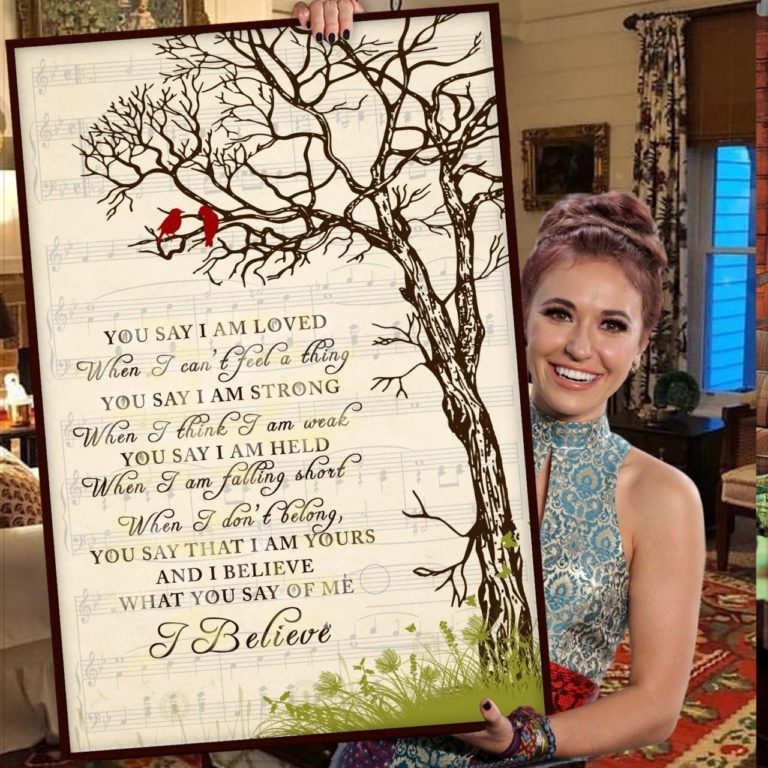 Lauren Daigle You Say Lyrics Poster Canvas RobinPlaceFabrics