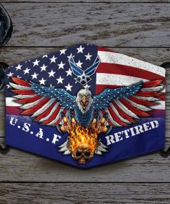 Bald Eagle Us Air Force Retired Face Mask