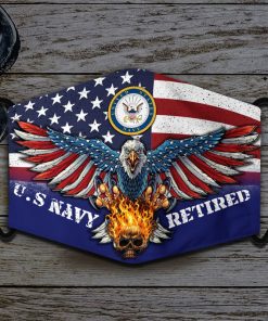 Bald Eagle Us Navy Retired Face Mask