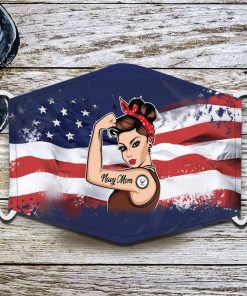 Strong US Navy Mom Face Mask