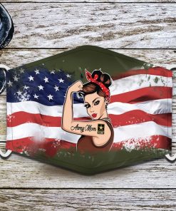 Strong US Army Mom Face Mask