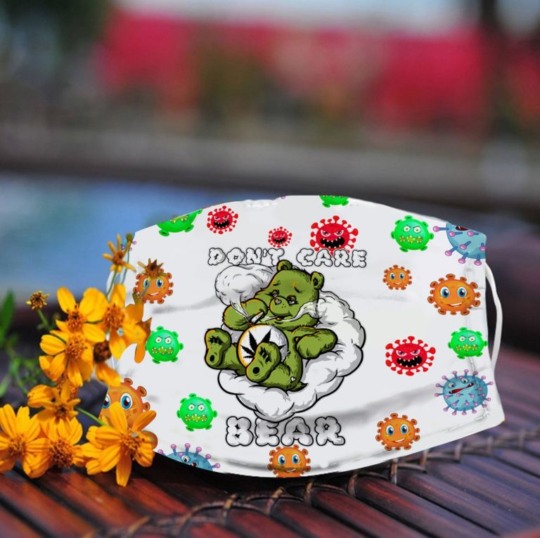 Weed Don’t Care Bear Face Mask