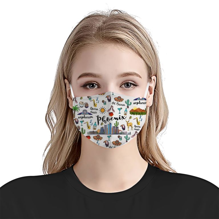 Love Phoenix City Doodle Face Mask