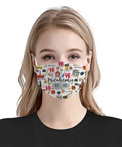 Love Philadelphia City Doodle Face Mask