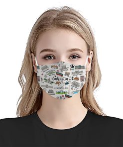 Love Washington DC City Doodle Face Mask
