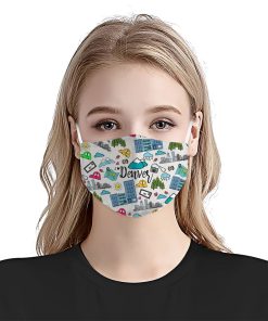 Love Denver City Doodle Face Mask