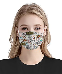 Love Las Vegas City Doodle Face Mask