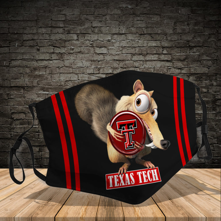 Scrat Hug Texas Tech Red Raiders PM2.5 Filter Face Mask