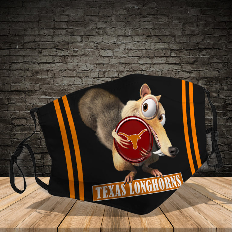 Scrat Hug Texas Longhorns PM2.5 Filter Face Mask