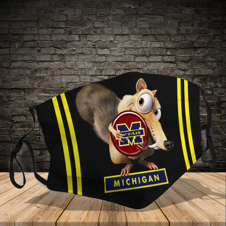 Scrat Hug Michigan Wolverines PM2.5 Filter Face Mask