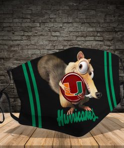 Scrat Hug Miami Hurricanes PM2.5 Filter Face Mask