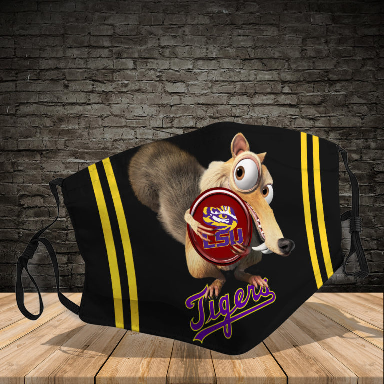 Scrat Hug LSU Tigers PM2.5 Filter Face Mask