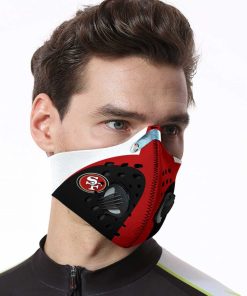 San Francisco 49ers Football Team Sport Mask + Filter Sheet San Francisco 49ers Football Team Sport Mask + Filter Sheet