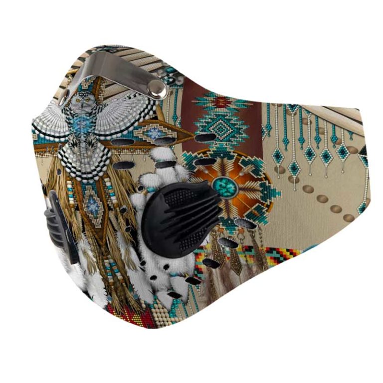 Owl Native American N95 Filter Face Mask + Filter