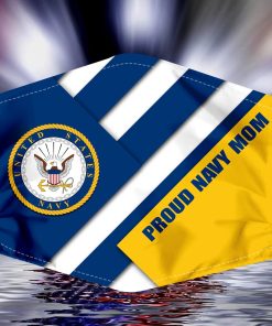 Proud Navy Mom Face Mask