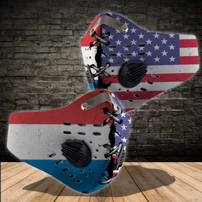 Netherlands and US Flag N95 Filter Face Mask