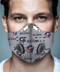 Columbus Blue Jackets Ice Hockey Face Mask + N95 Filter Columbus Blue Jackets Ice Hockey Face Mask + N95 Filter