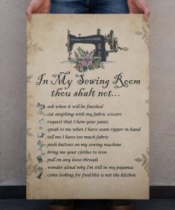 In My Sewing Room Thou Shalt Not Poster Canvas