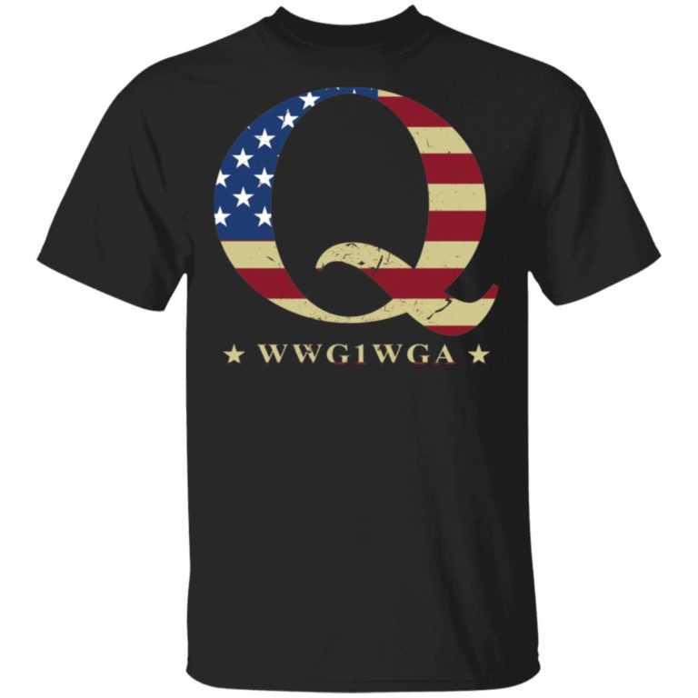 Q Wwg1wga Qanon America Flag Shirt