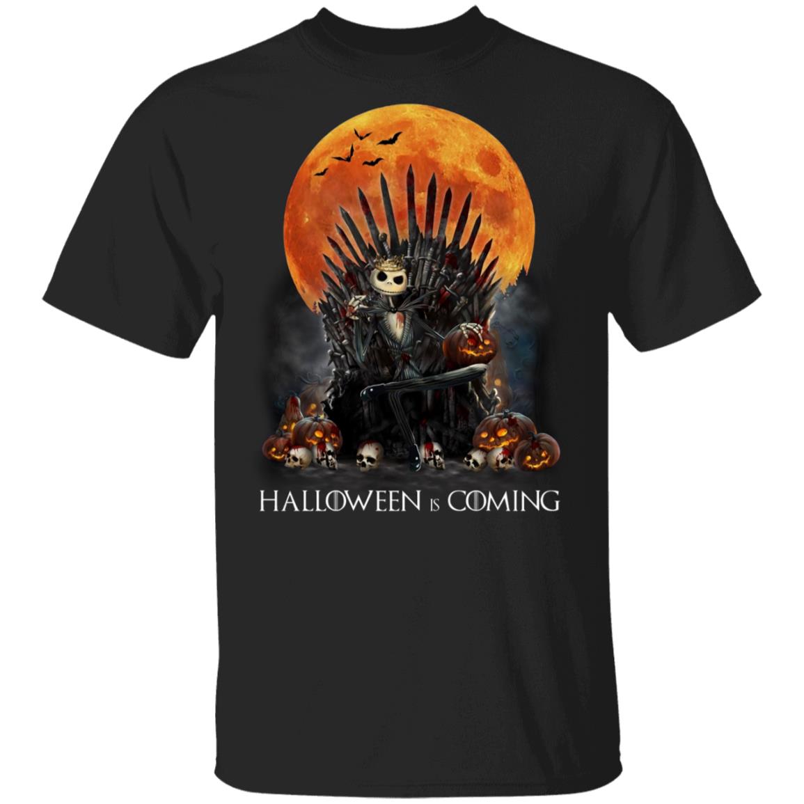 Jack Skellington Iron Throne halloween is coming Shirt