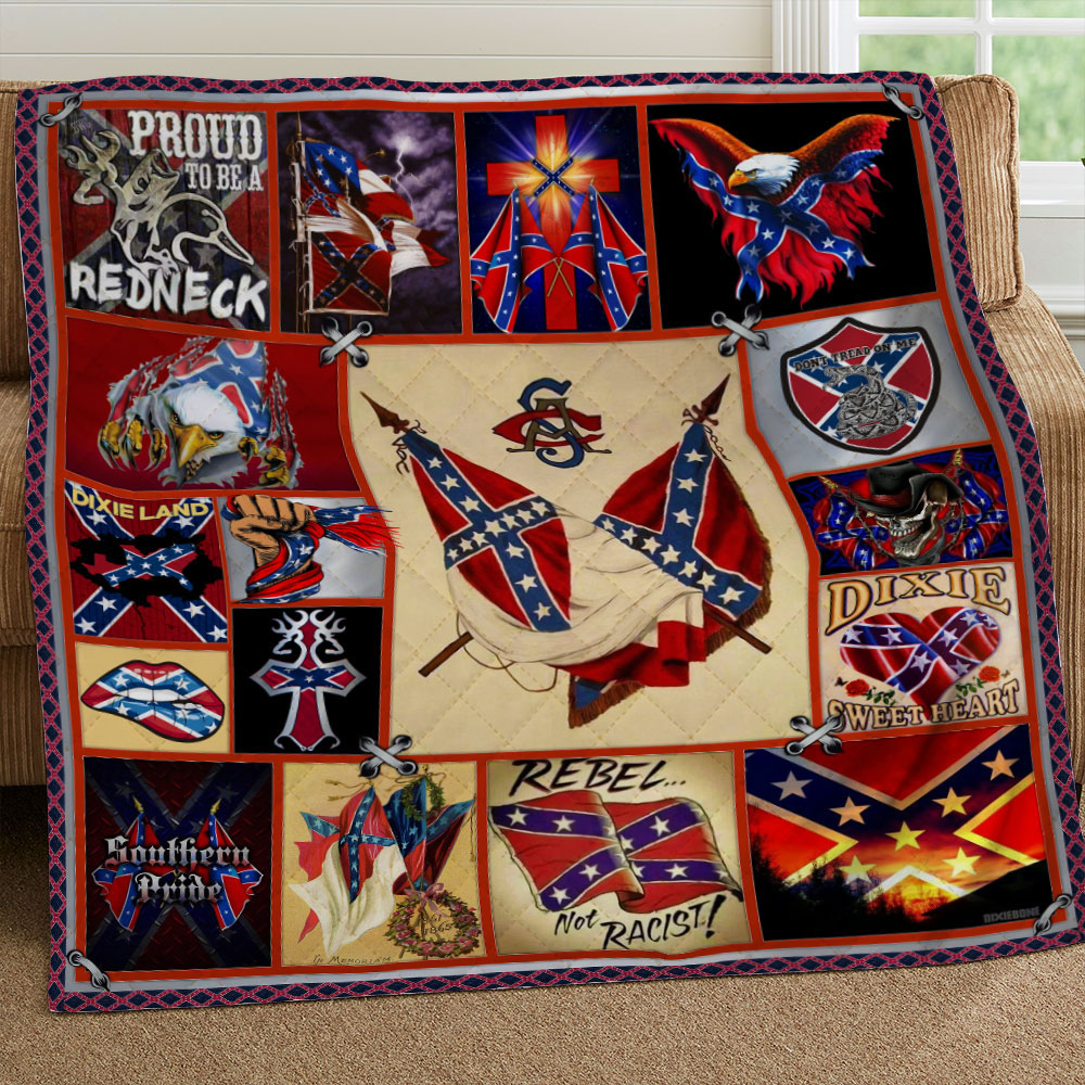 Confederate States Of America Flag Fleece Blanket RobinPlaceFabrics