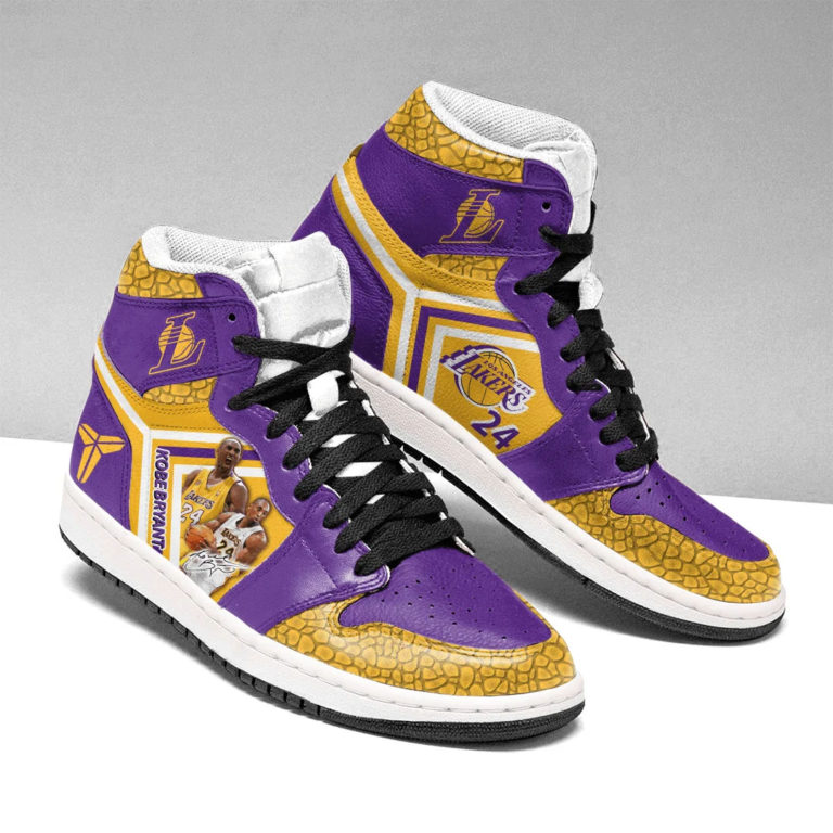 LAL Kobe Bryant #24 Air Jordan 1 High Sneaker – Bryant Shoes