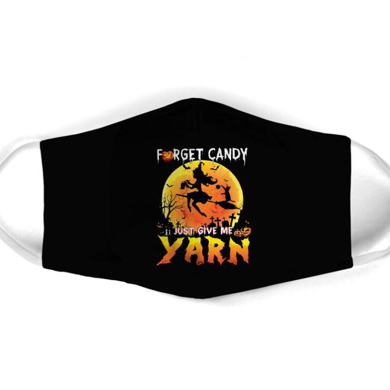 Halloween Forget Candy Just Give Me Yarn Face Mask + PM2.5 Filter